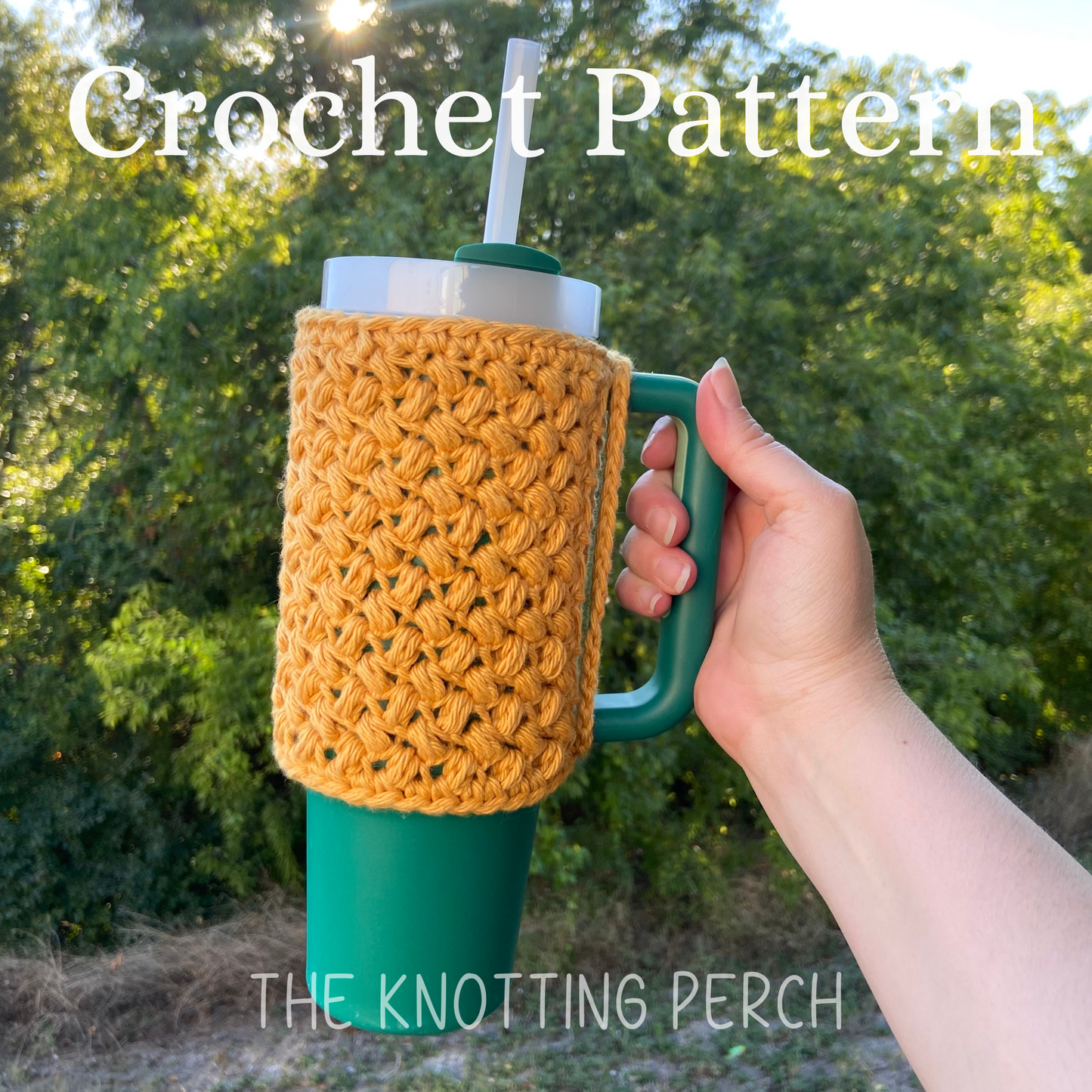 *Pattern: Crochet Bean Stanley Cover, 30 oz and 40 oz Stanley Tumbler Sleeve Cozy, Beginner Friendly, Easy Step by Step