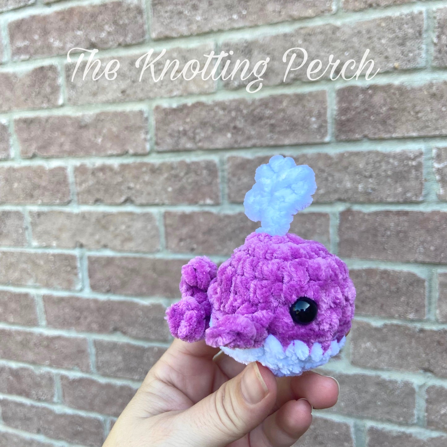 Mini Crochet Whale with Water Spout