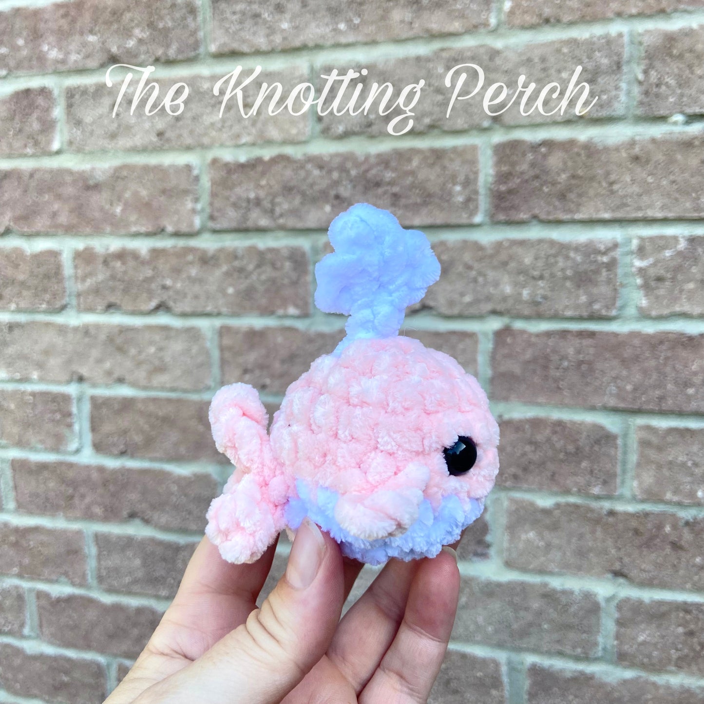 Mini Crochet Whale with Water Spout