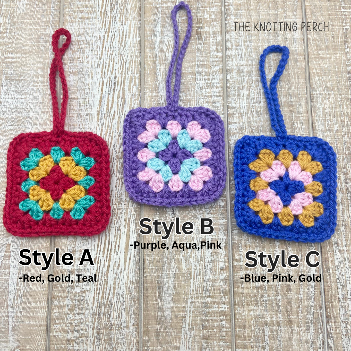 Mini Granny Square Airpods Case, Crochet Bag Charm, Granny Square Pouch Bag, Airpods Case Keychain