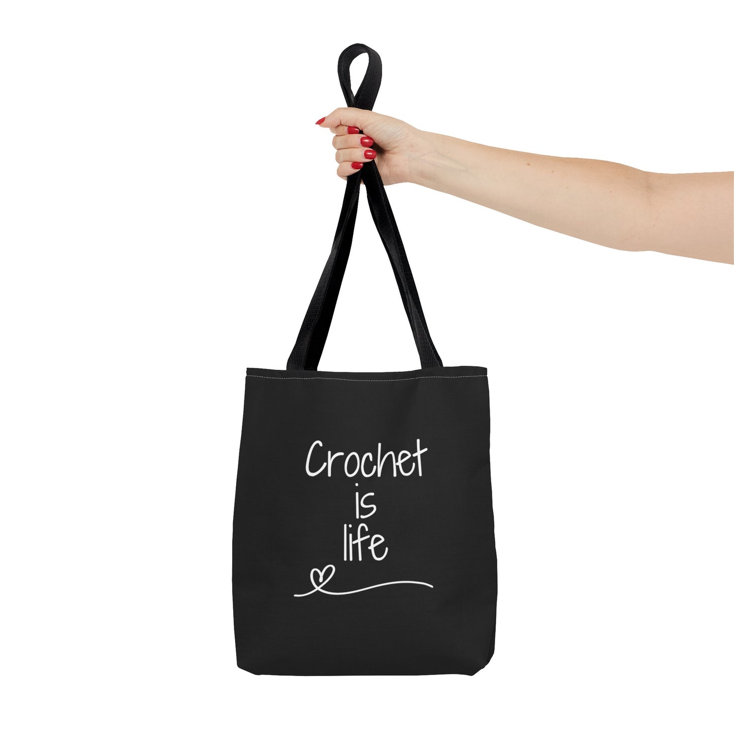 Tote Bag: Crochet is Life, Crochet Bag, Funny Gifts, Hobby Bag