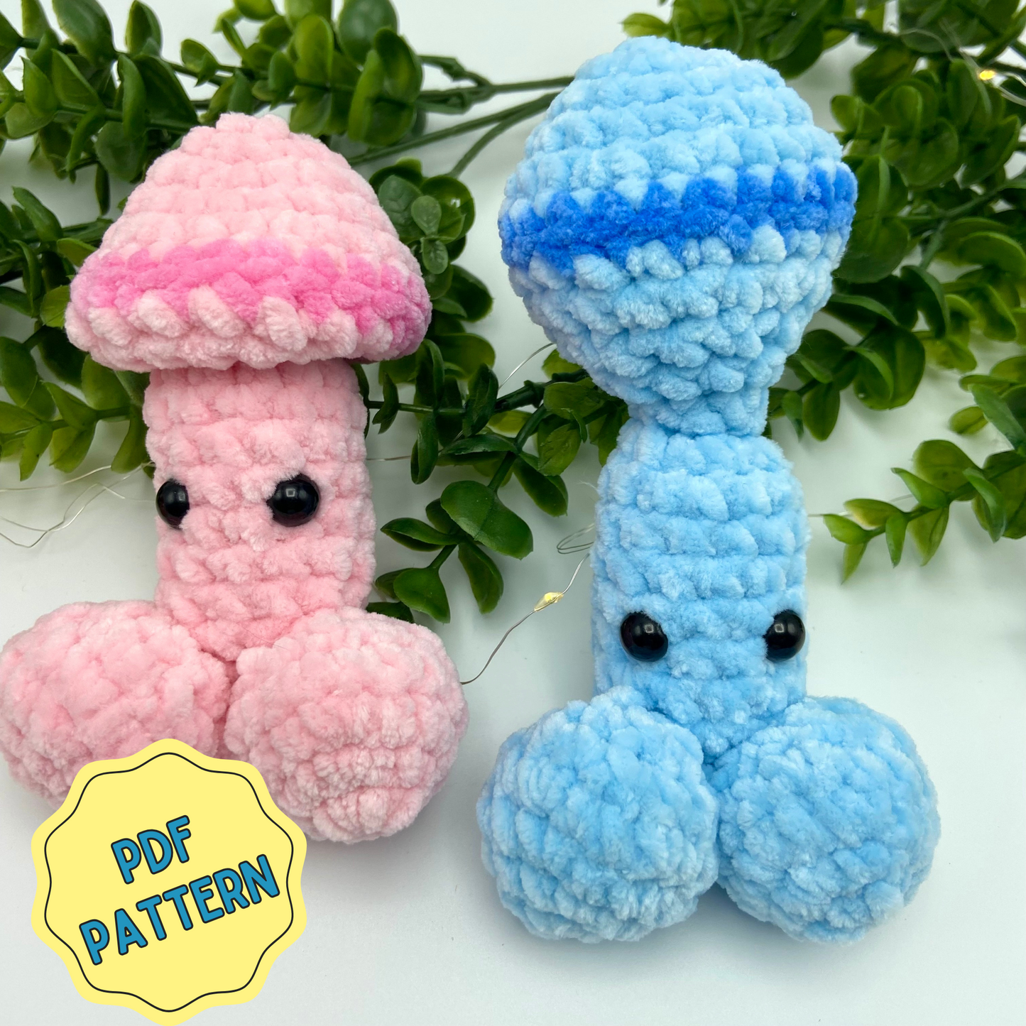 *Pattern: Pop It Penis Crochet Pattern, Amigurumi Penis Plushie Pattern, Peekaboo Willy, Beginner Friendly, Instant Digital Download, PDF File