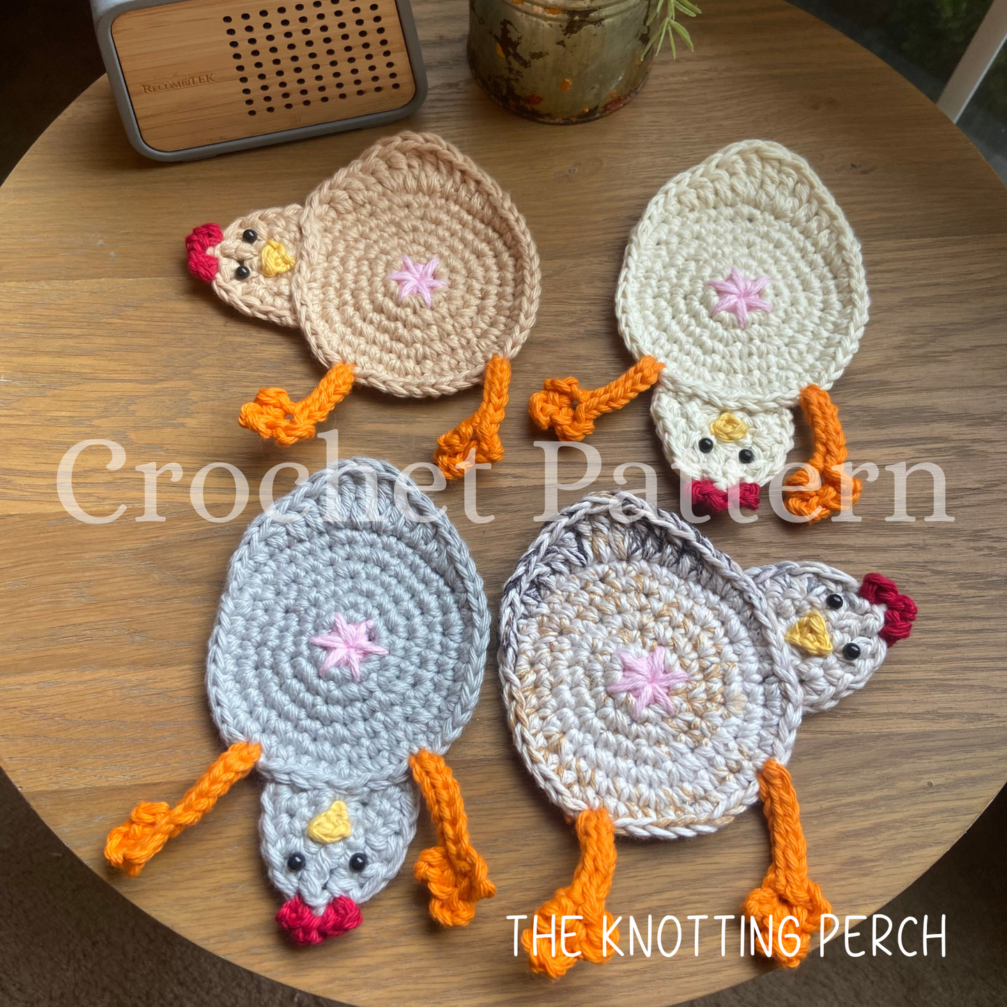 * Pattern: Chicken Butt Coaster Crochet Pattern (PDF Digital Download)
