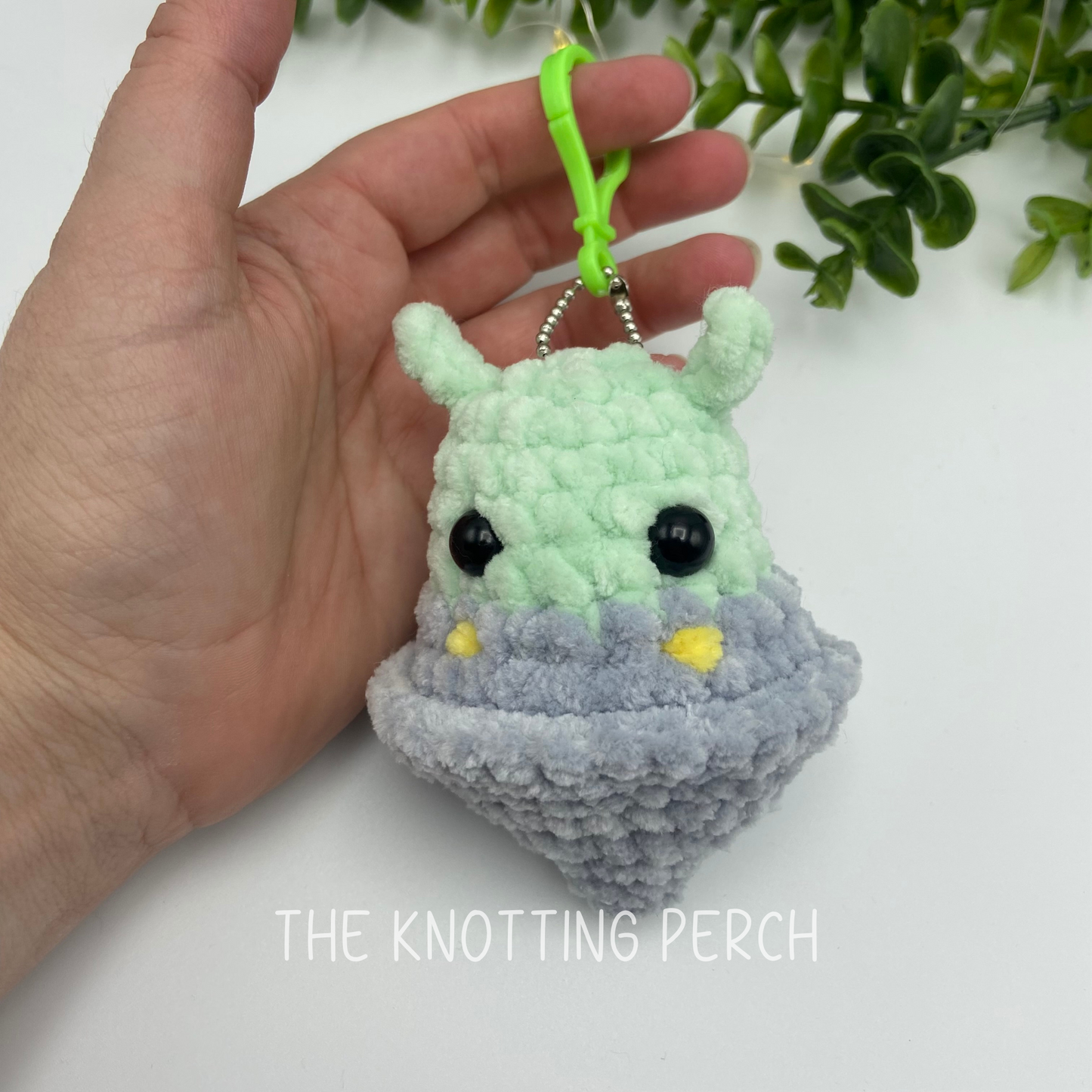 Crochet Alien Space Invader Keychain, Bag Charm, Alien Plushie, Space Theme, UFO Keychain, Cute Plush Charm