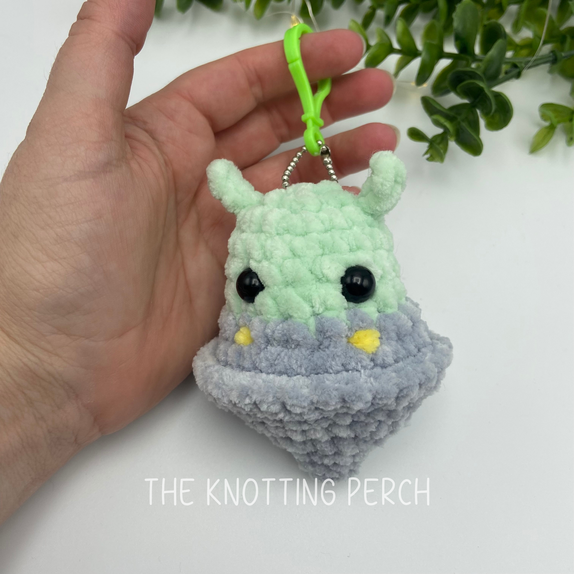 Crochet Alien Space Invader Keychain, Bag Charm, Alien Plushie