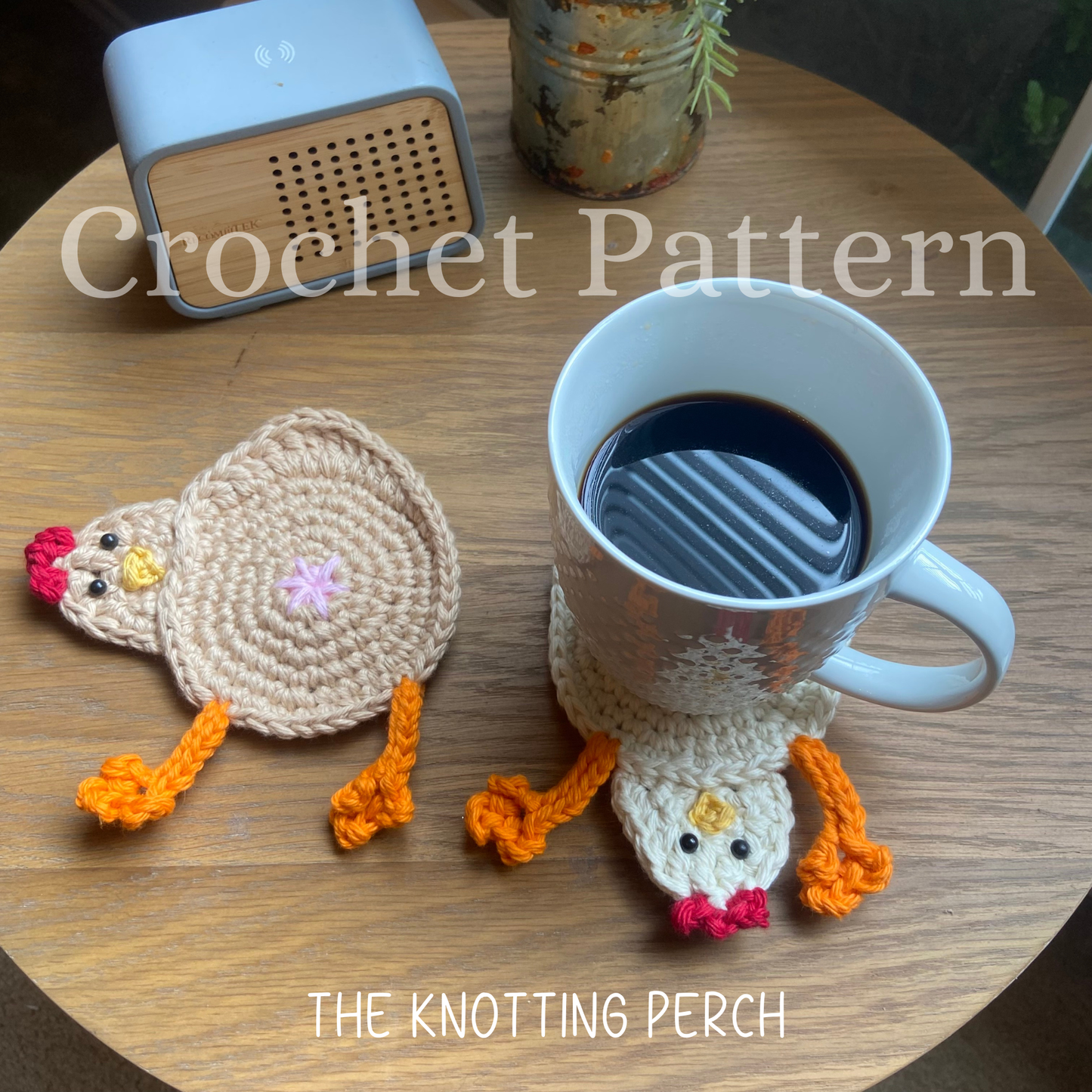 * Pattern: Chicken Butt Coaster Crochet Pattern (PDF Digital Download)