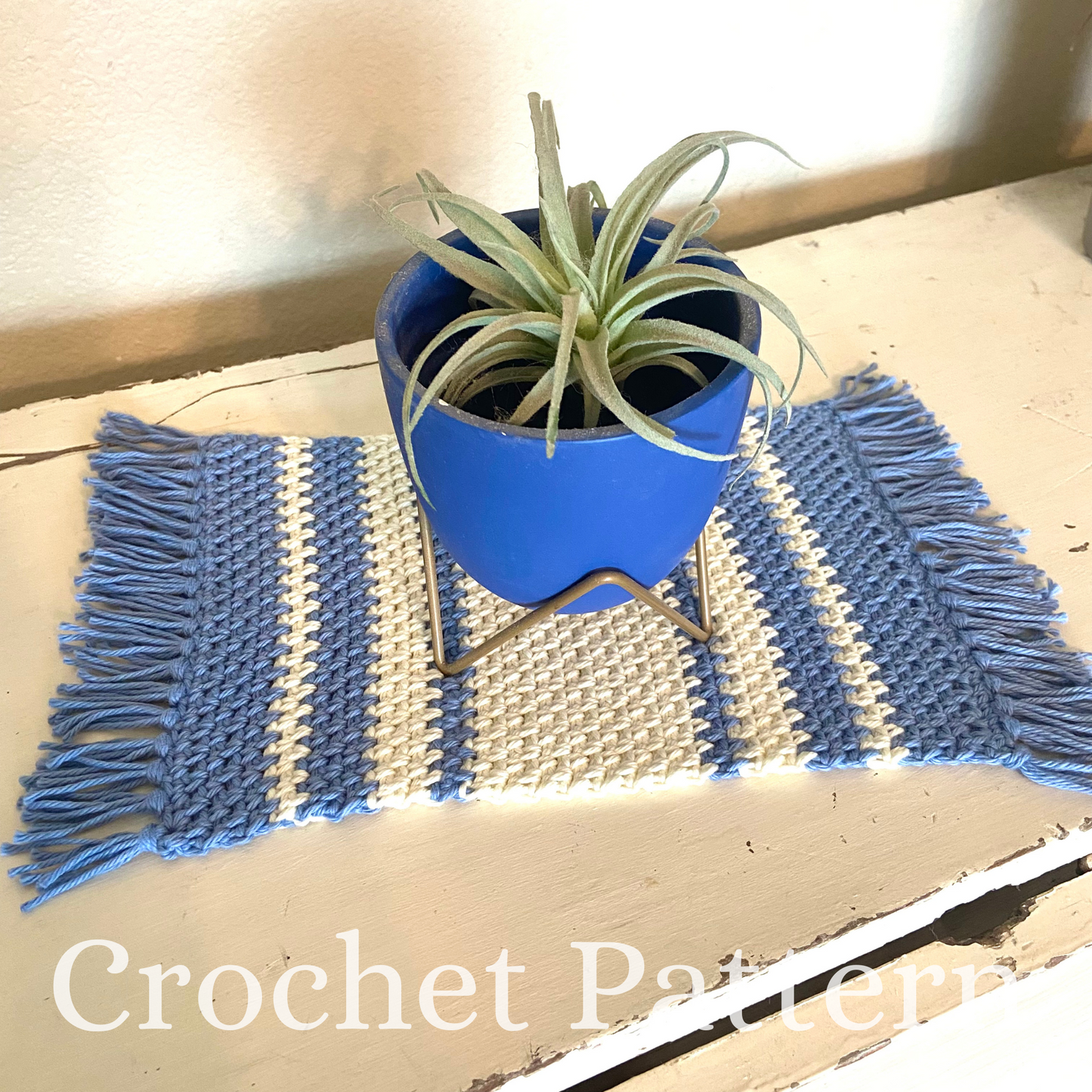 *Pattern: Crochet Boho Table Runner, Decorative Mat or Doily, Instant Download