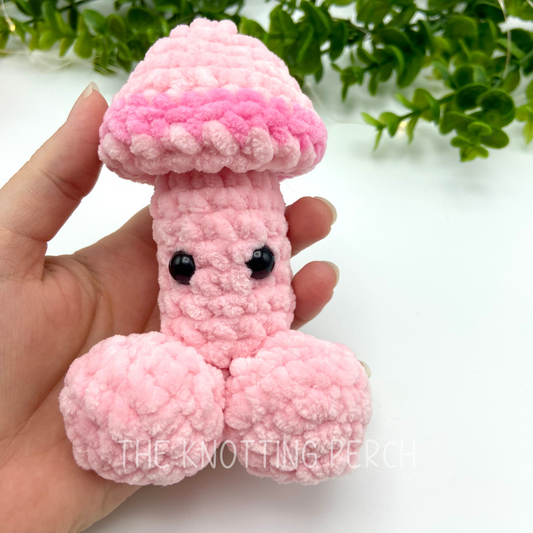 Crochet Penis Fidget Toy, Funny Gag Gift for Adults, Weenie, Amigurumi, Plushie