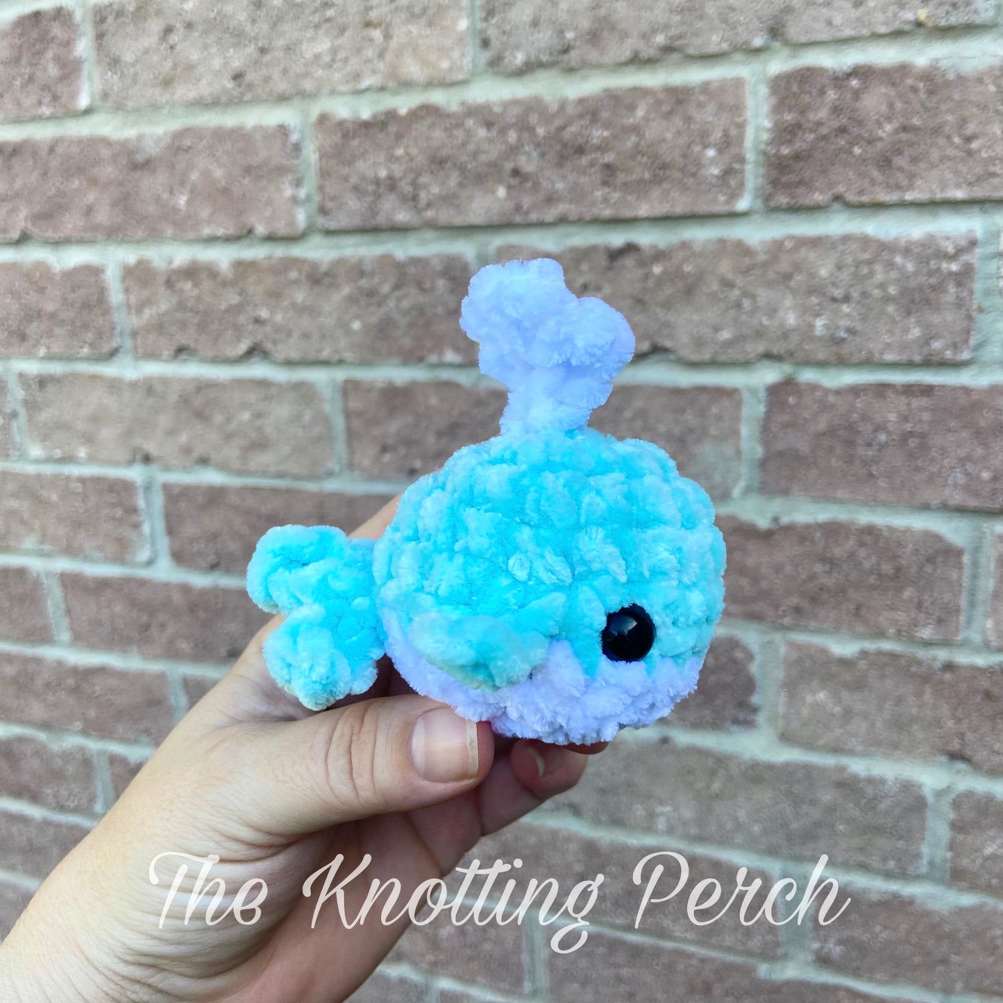 Mini Crochet Whale with Water Spout