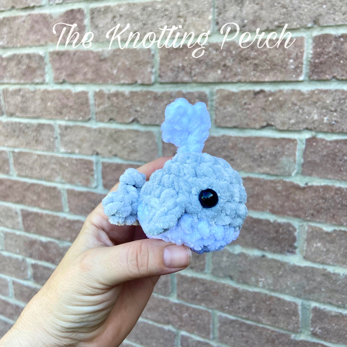 Mini Crochet Whale with Water Spout