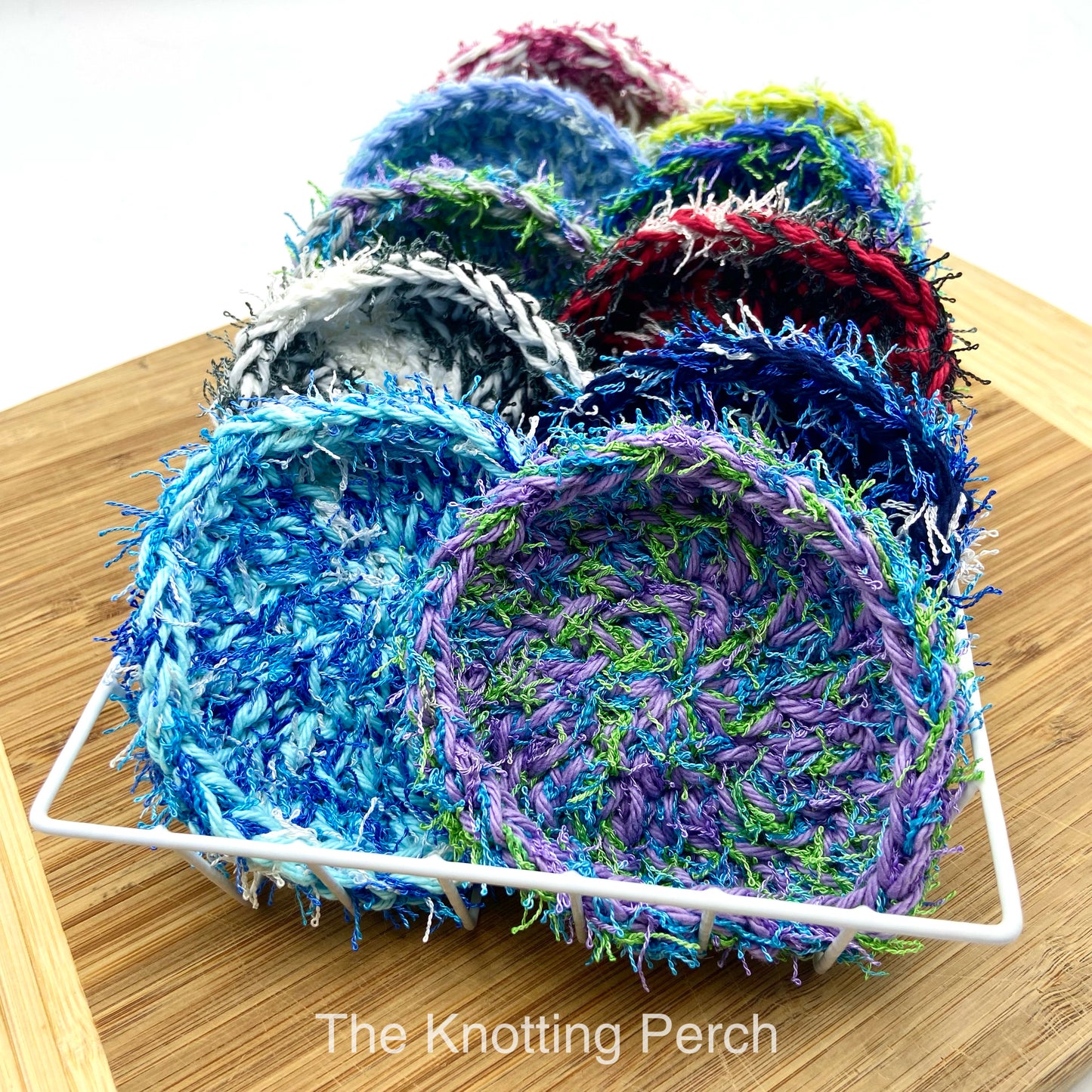 Large Crochet Dish Scrubbies, Set of 3, Kitchen Sponge, Pot Scrubbies