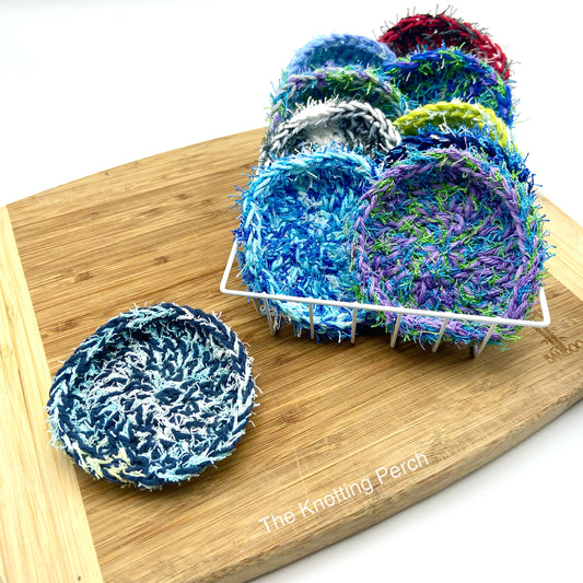 Large Crochet Dish Scrubbies, Set of 3, Kitchen Sponge, Pot Scrubbies