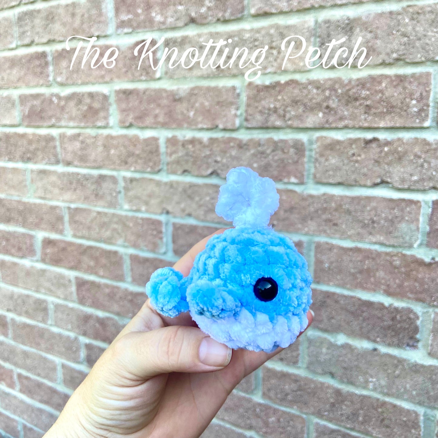 Mini Crochet Whale with Water Spout