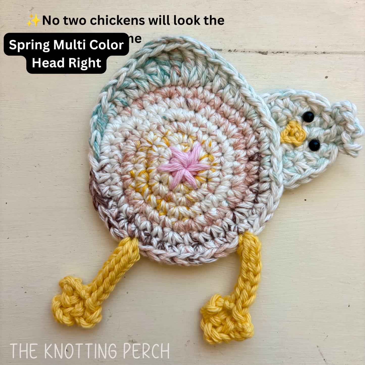 Chicken Butt Crochet Coaster (1 Coaster) | Funny Farmhouse Gift