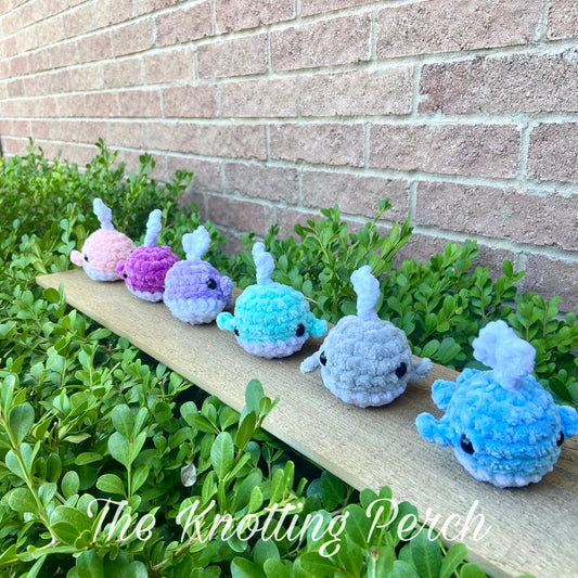 Mini Crochet Whale with Water Spout