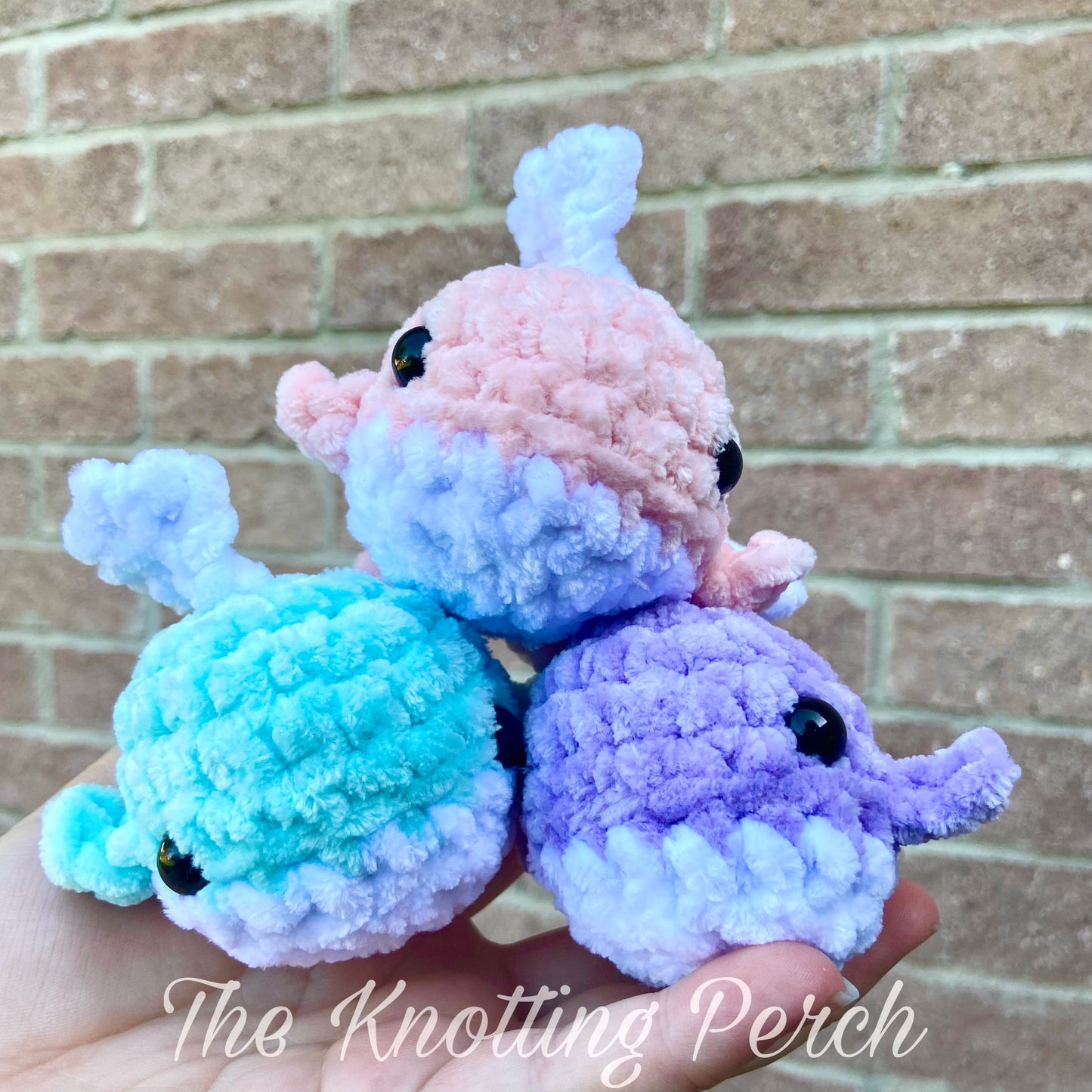Mini Crochet Whale with Water Spout