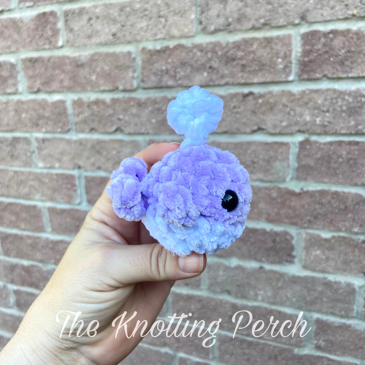 Mini Crochet Whale with Water Spout