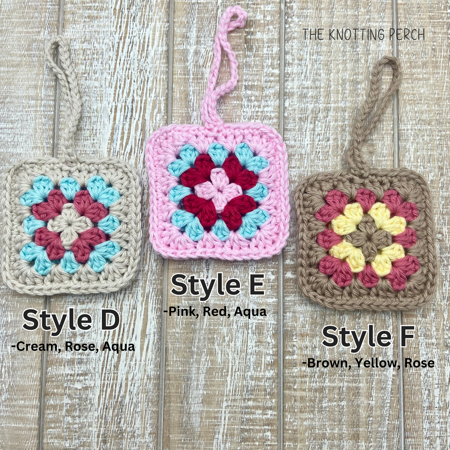 Mini Granny Square Airpods Case, Crochet Bag Charm, Granny Square Pouch Bag, Airpods Case Keychain