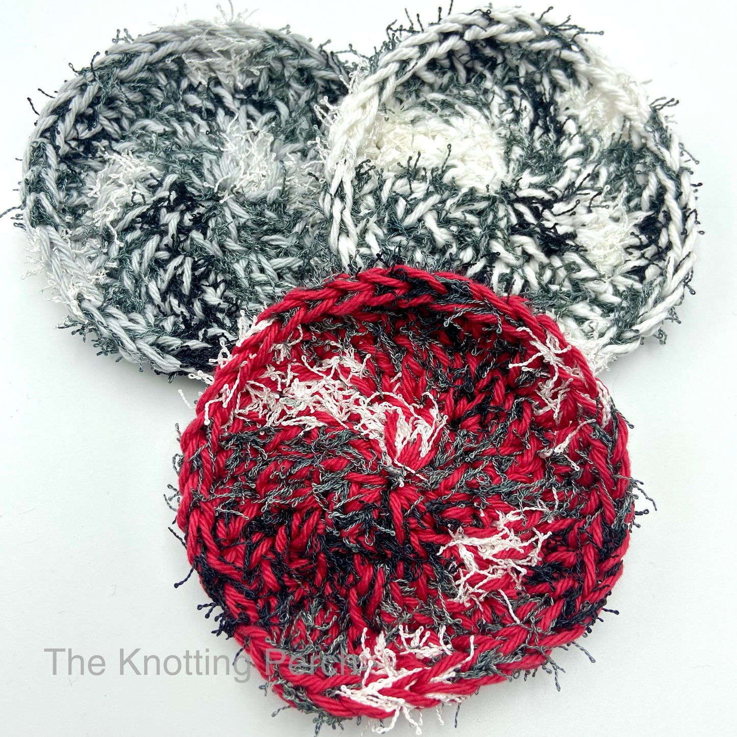 Large Crochet Dish Scrubbies, Set of 3, Kitchen Sponge, Pot Scrubbies