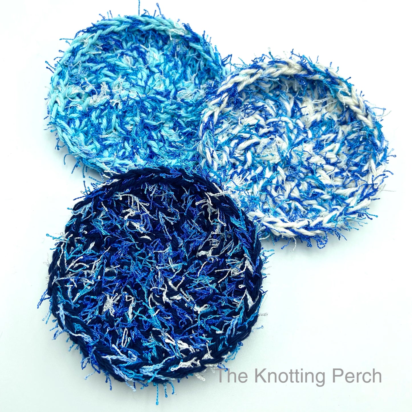 Large Crochet Dish Scrubbies, Set of 3, Kitchen Sponge, Pot Scrubbies