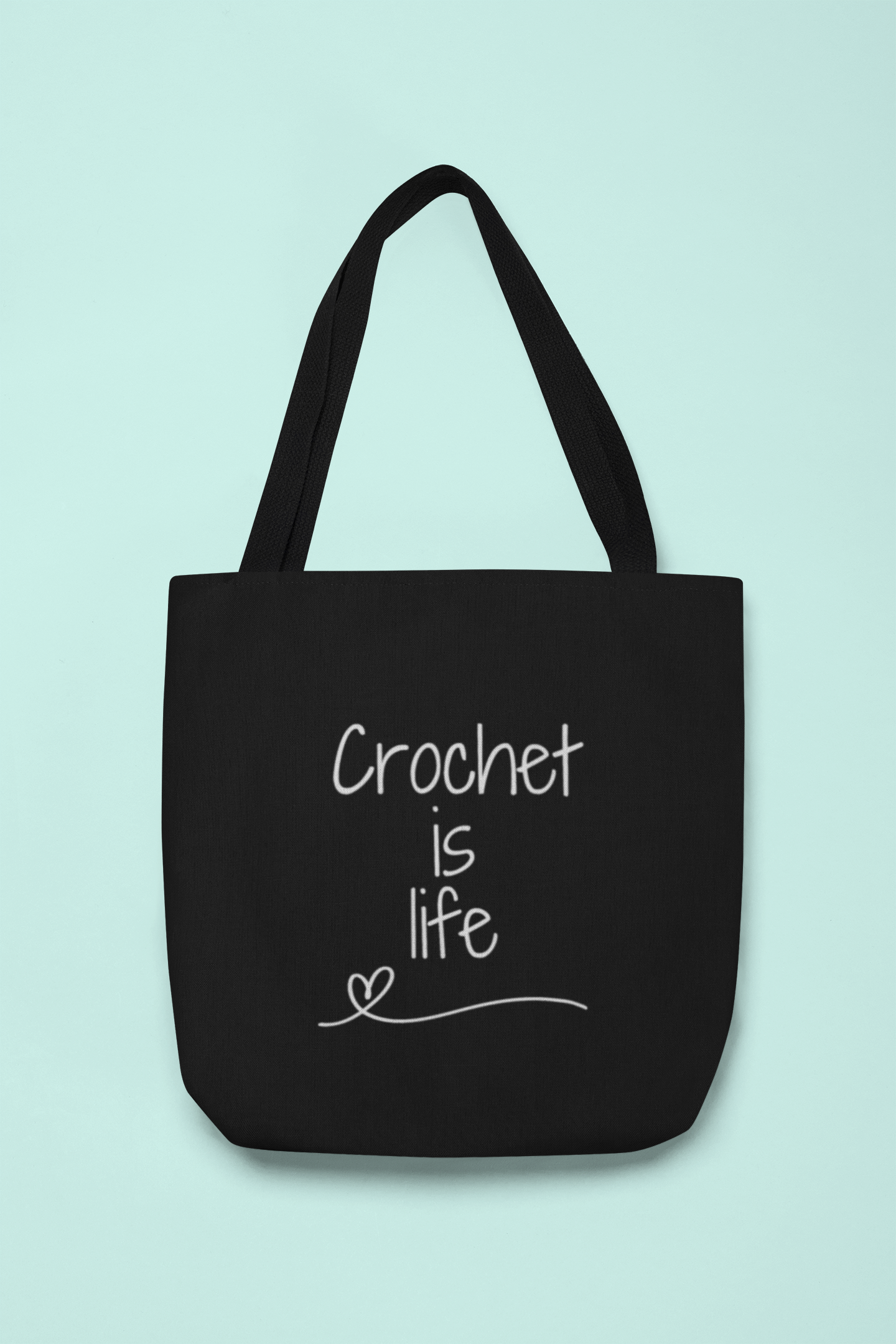 Tote Bag: Crochet is Life, Crochet Bag, Funny Gifts, Hobby Bag