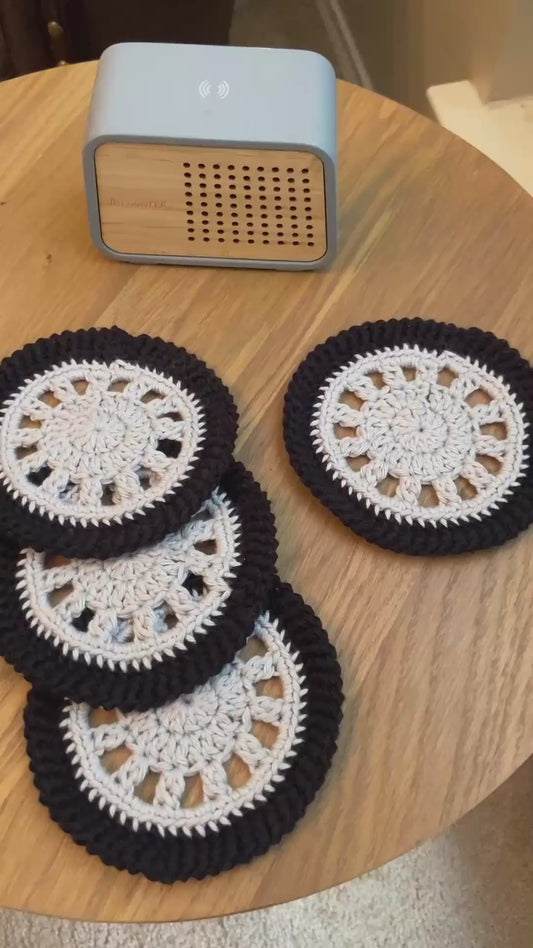Crochet Wheel Coaster, Car and Vehicle Themed, Man Cave Accessory, Poker Game Night, Car Lover Gift
